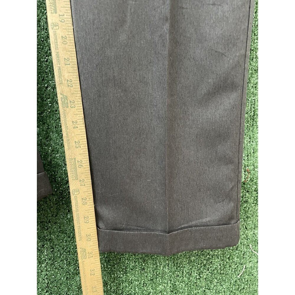 George Dress Pants 38W x 32L Dark Gray Pleated Cuffed Formal Men's - Picture 9 of 13